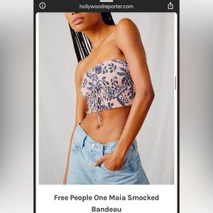 Free people One Maia Smocked Bandeau (with spaghetti straps)